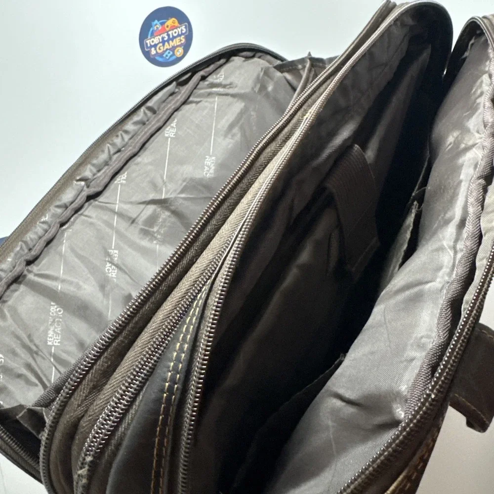 Kenneth Cole Reaction Brown Leather Messenger Bag